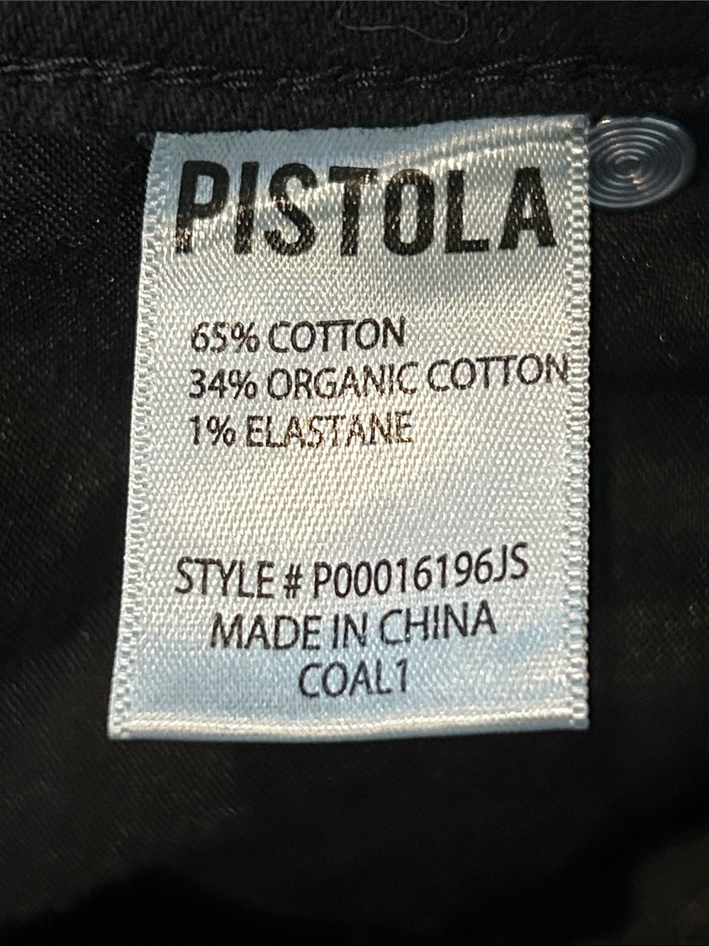 Pistola Lexi Mid Rise Straight Carpenter Jeans size 29 Coal Black - Picture 7 of 14